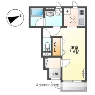 ミジュール【106号室】の間取り