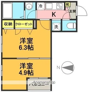 フェルーオ(FUELUOX)【201号室】の間取り