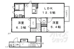 シャーメゾン紙屋川【201号室】の間取り