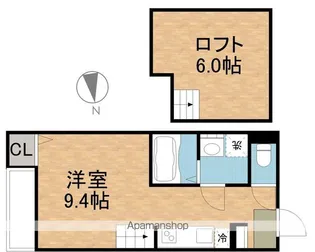 BROWNIE旭ヶ丘【203号室号室】の間取り