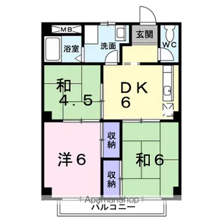 パルネットともえ【2階】の間取り