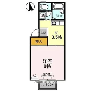 ジュネスONE【1階】の間取り