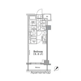 ONE ROOF FLAT TSUKISHIMA【8階】の間取り