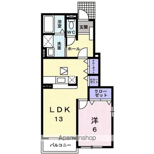 ディマンシュ.M A【1階】の間取り