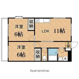 サンシャインヒルズ【4階】の間取り