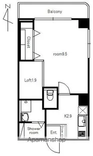 稲垣ハイツ【4階】の間取り