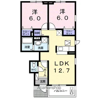 シャルム【1階】の間取り
