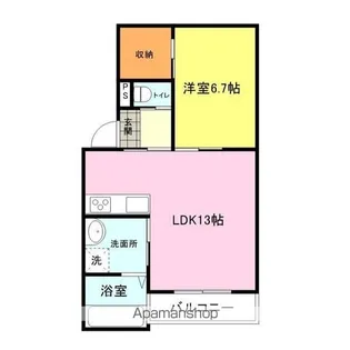 メゾンクレスト幡生本町【1階】の間取り
