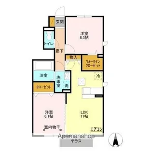 パーク・レジーナ AB【1階】の間取り