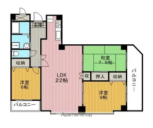 ラカーサセレッソ【2階】の間取り