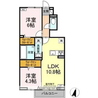 リバーサイド南陽【1階】の間取り