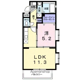 インター久留米SUR【4階】の間取り