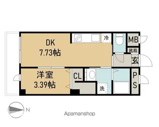ラシーネ錦町【402号室】の間取り