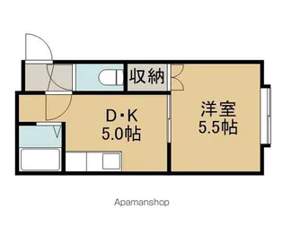 レオパレス千歳C棟【201号室】の間取り