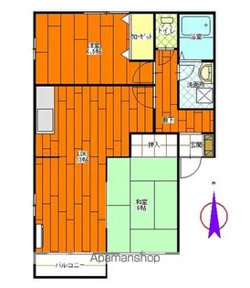 WINHIRO A棟【201号室】の間取り