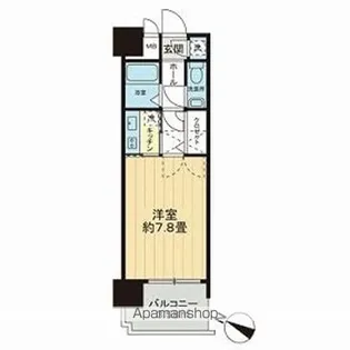 エステート・モア・天神STUDIO【5階】の間取り