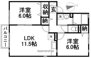 セジュール八島【2階】の間取り