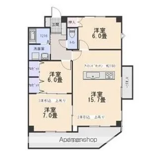 ハイムビーオール【1A号室】の間取り