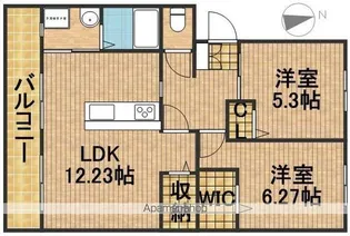 コーポラス高陽台【3階】の間取り