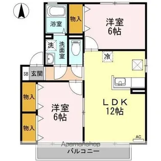 エスペランサTATSUMI【1階】の間取り