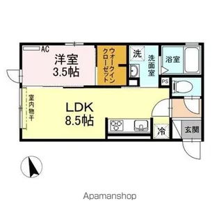 ベルエア岐阜【3階】の間取り