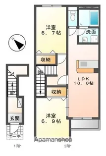 GREEN CALMⅣ【2階】の間取り