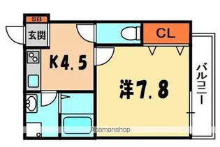 グランドソレイユ香里園【1階】の間取り