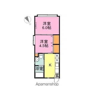 スカイパレス今井【201号室】の間取り