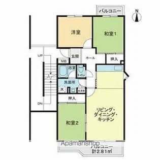 グリーンメゾン貝取ー2第2ー13号棟【4階】の間取り
