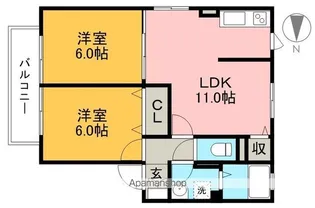 SOUVENIRK【2階】の間取り