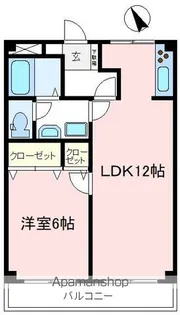 ガーデンハイツ岸野【1階】の間取り
