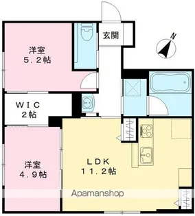 ソレイユ光【101号室号室】の間取り