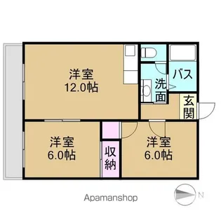 メゾンド佐久間Ⅱ【303号室】の間取り