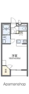 レオパレスラフィネ【2階】の間取り