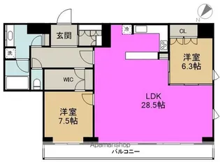 リバーサイドタワー中之島【29階】の間取り