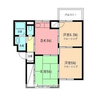 ハイムサエグサ D【3階】の間取り