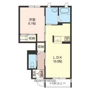 ハピネスC【1階】の間取り