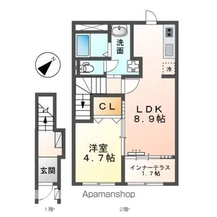 サンビラーゼウエスト【2階】の間取り