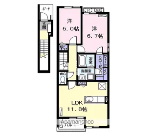 アビターレ ベッシェⅤ【2階】の間取り