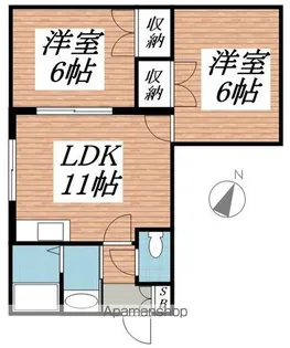 ハピネスプラザA【101号室】の間取り