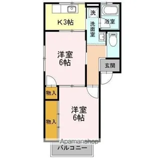 アメニティー春日井【1階】の間取り