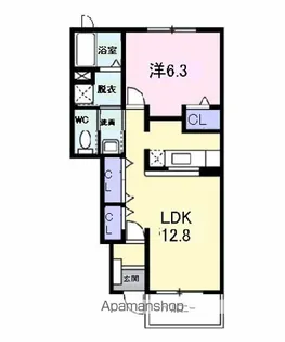 ホープヒルズ2番館【1階】の間取り