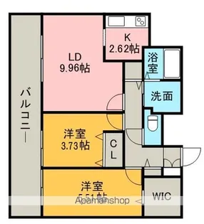 レジディア大通西【12階】の間取り