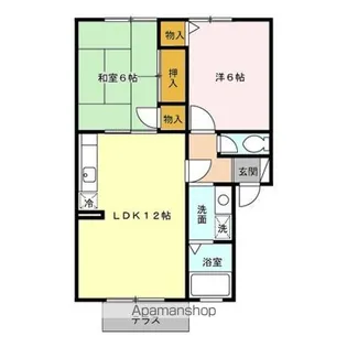 岩手県紫波郡矢巾町大字高田第13地割【アパート】の間取り