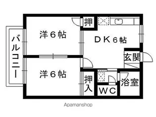 シティハイツアサノ【1階】の間取り