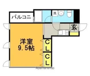 ウイングコート花見【3階】の間取り