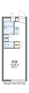 レオパレスサンハイムオオキ【1階】の間取り