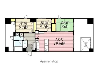 パークサンリヤン大橋A棟【4階】の間取り