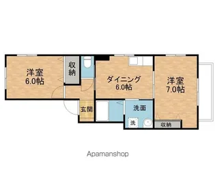 ロイヤルパレス【101号室】の間取り