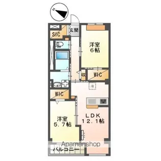 EAST WISTERIAⅠ【3階】の間取り
